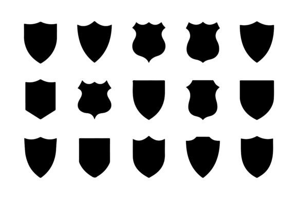 Download Set of Shield Silhouettes Pack - Silhouette Collection