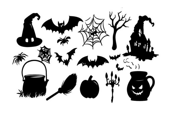 Download Spooky Silhouette Vector Element Set - Silhouette Collection