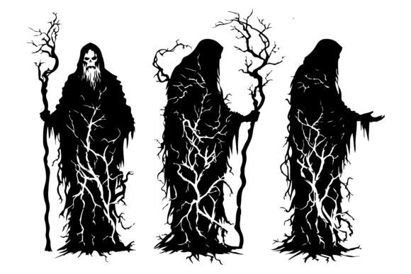 Download Undead Lich Silhouette Black - Silhouette Collection