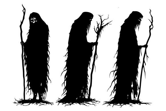 Download Undead Lich Silhouette Black - Silhouette Collection