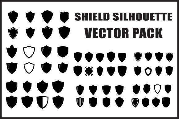 Download Shield Silhouette Vector Bundle - Silhouette Collection