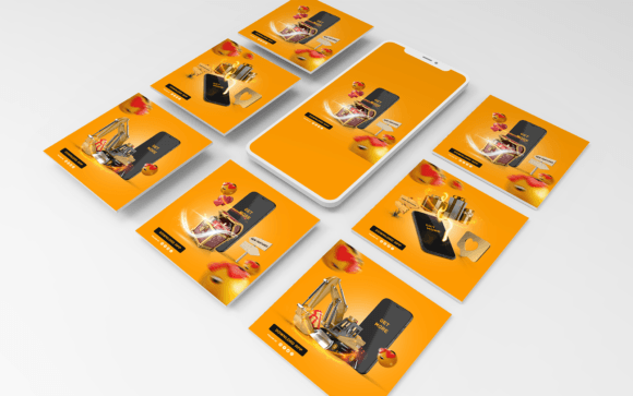 Download Social Media Templates-App-Tech-011-22 - Social media templates Collection