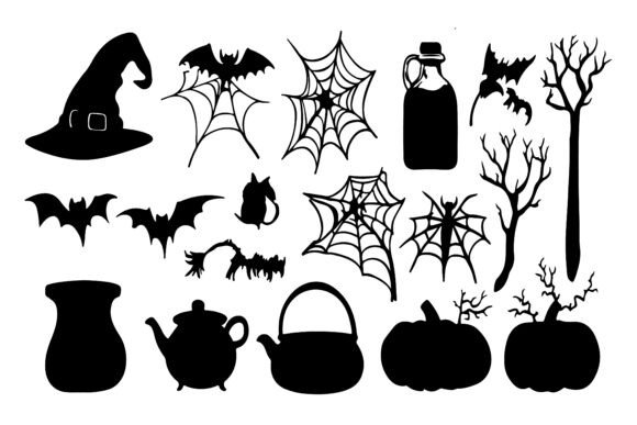 Download Spooky Silhouette Vector Element Set - Silhouette Collection