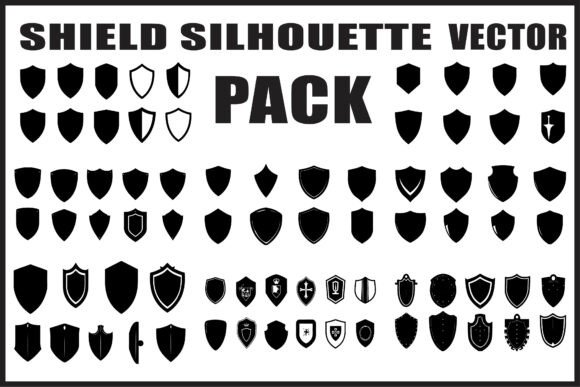 Download Shield Silhouette Vector Bundle - Silhouette Collection