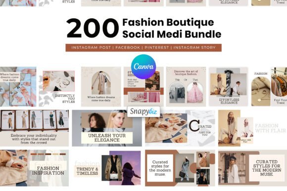 Download Fashion Canva Social Media Templates - Social media templates Collection