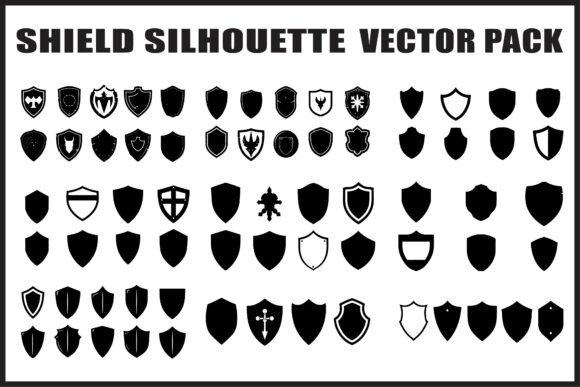 Download Shield Silhouette Vector Bundle - Silhouette Collection