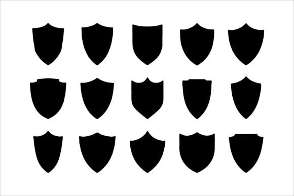 Download Shield Vector Silhouette Design - Silhouette Collection