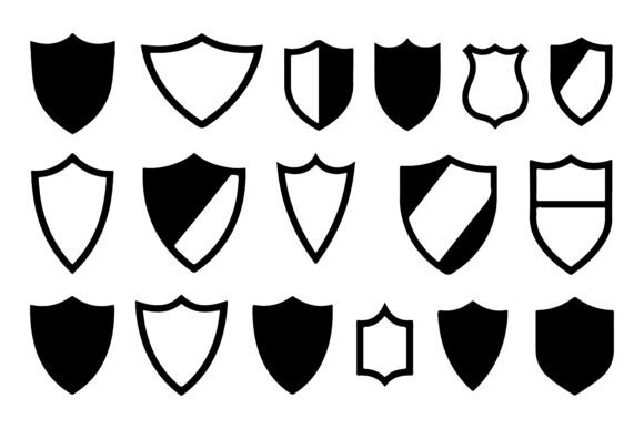 Download Set of Shield Silhouettes Pack - Silhouette Collection