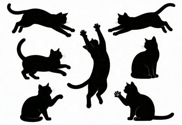 Download Black Cat Silhouette Bundle - Silhouette Collection