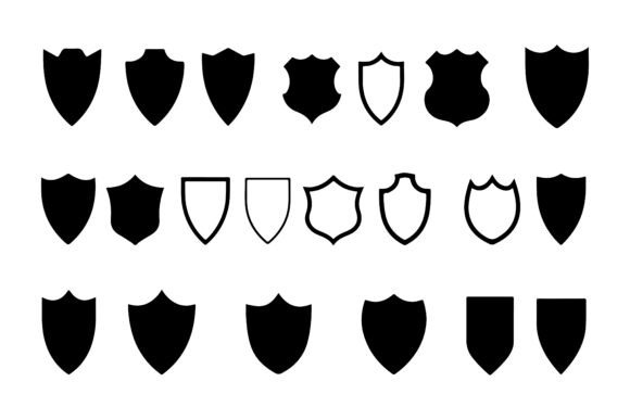 Download Set of Shield Silhouettes Pack - Silhouette Collection