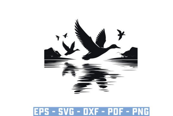 Download Flying Mallard Duck Silhouette Files Svg - Silhouette Collection