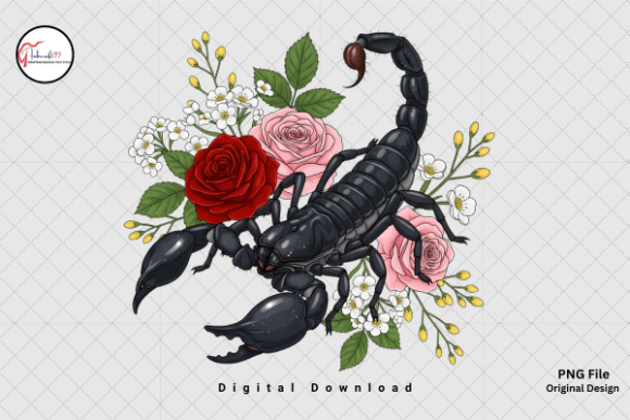 Download Dark Aesthetic Gothic Rose Scorpion PNG - Premium Resources