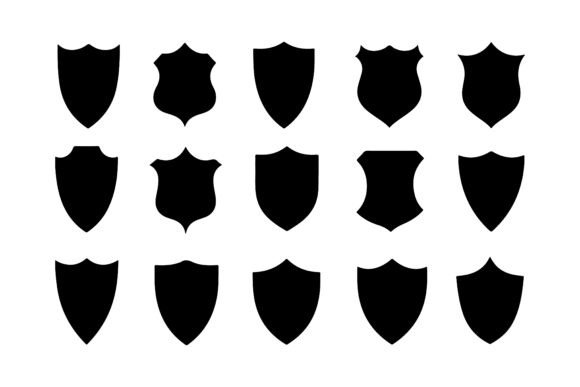 Download Set of Shield Silhouettes Pack - Silhouette Collection