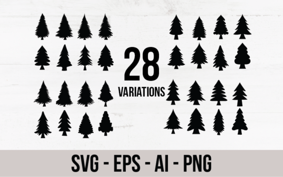 Download Christmas Tree Silhouette Bundle - Silhouette Collection