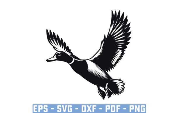 Download Flying Mallard Duck Silhouette Files Svg - Silhouette Collection